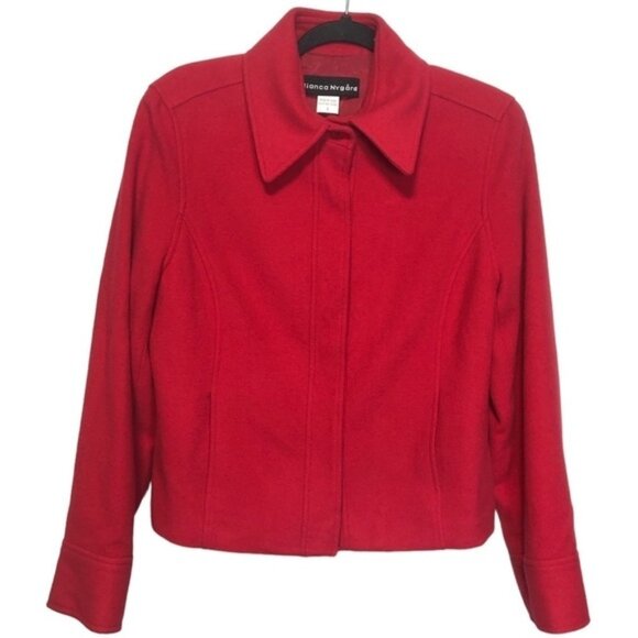Nygard Vintage Wool Cashmere Red Button Up Jacket size 6 - Picture 1 of 7